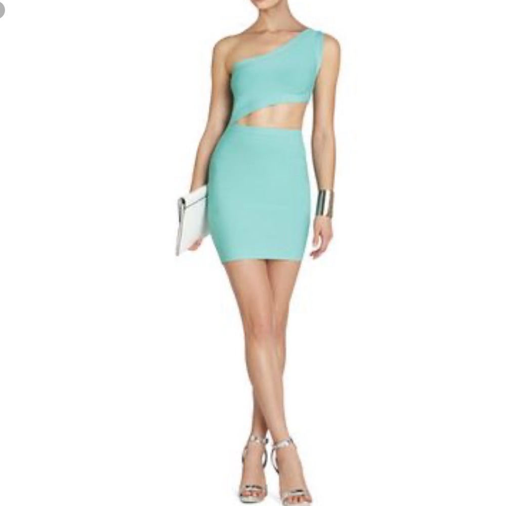 BcBg one shoulder cut out dress